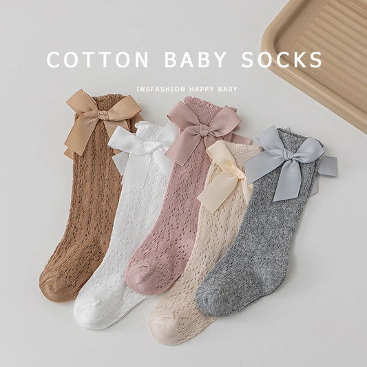 Babysachen Kindersocken 0-3 Jahre Weibliches Kleinkind Sommer Dünne Mesh Atmungsaktive Neugeborene Kniehohe Baumwollsocken Zubehör Kinderkleidung 