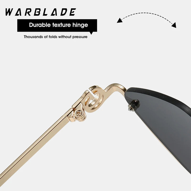 2025 Fashion Small Rhombus Sunglasses Women Luxury Brand Metal Half Frame Sun Glasses Ladies Hipster Sexy Cat Eye Shades Vintage