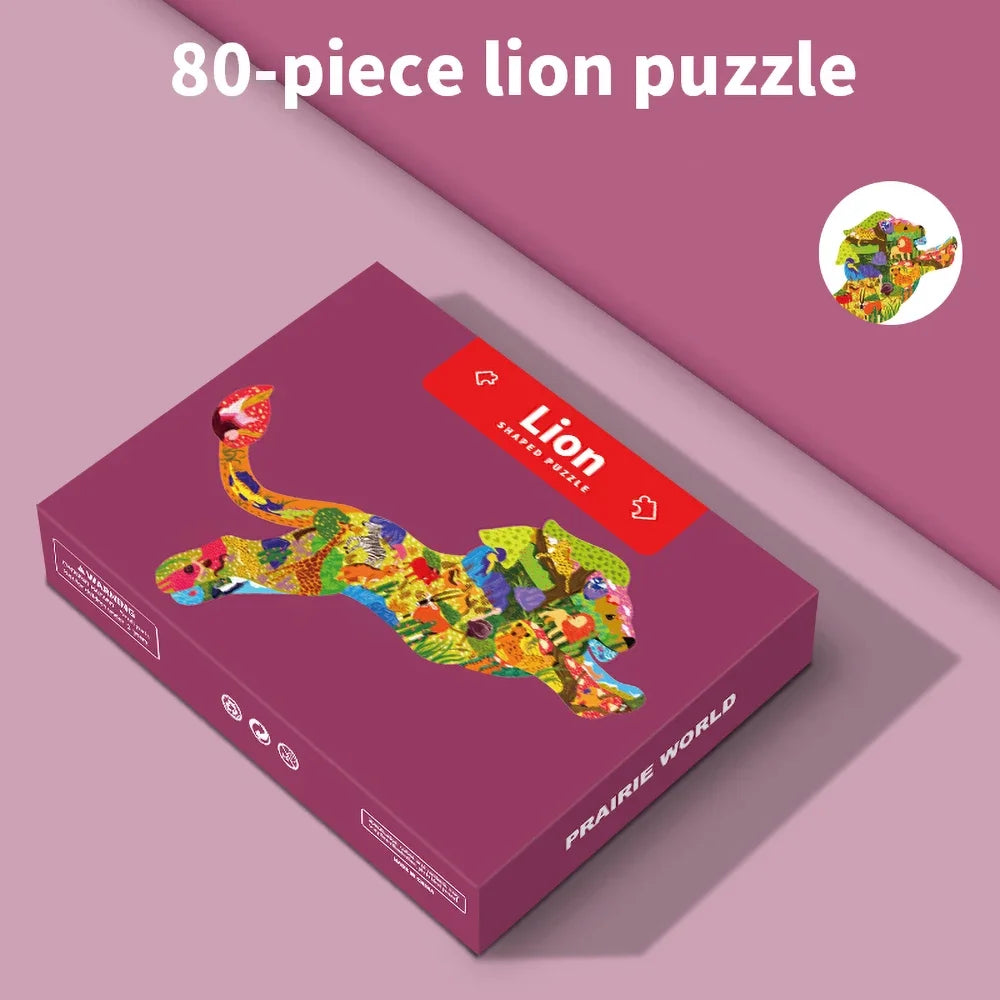 Sea Animal Lion Jigsaw Puzzle Dinosaur Jigso Puzle Whale Penguin Triceratops Panda Elephant Puzzel Kids 4years Old Toy Age 3-5 6