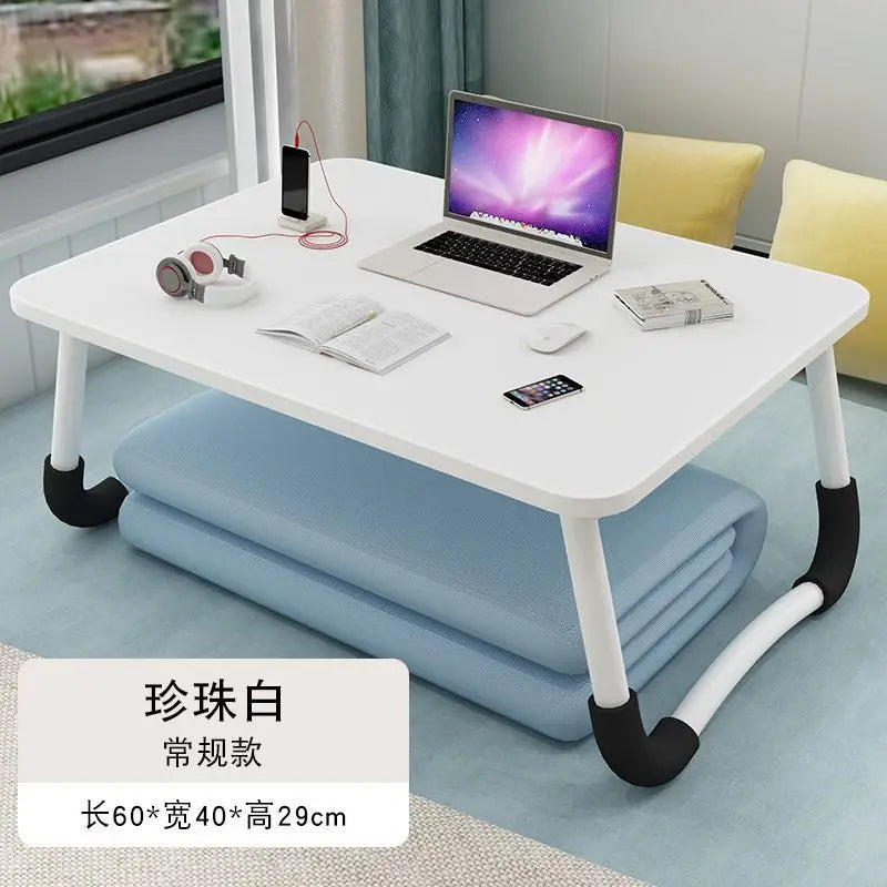 AOLIVIYA Bed Folding Small Table Bed Desk Notebook Table Bed Bedroom Sitting Student Dormitory Study Sofa Table