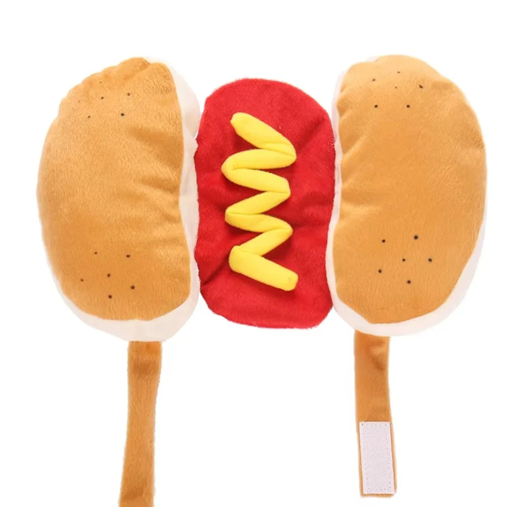 New Funny Halloween Dog Costumes Dachshund Sausage Hot Dog Shaped Pet Apparel Dog Christmas Costume Gift Cat Party Costume Suit