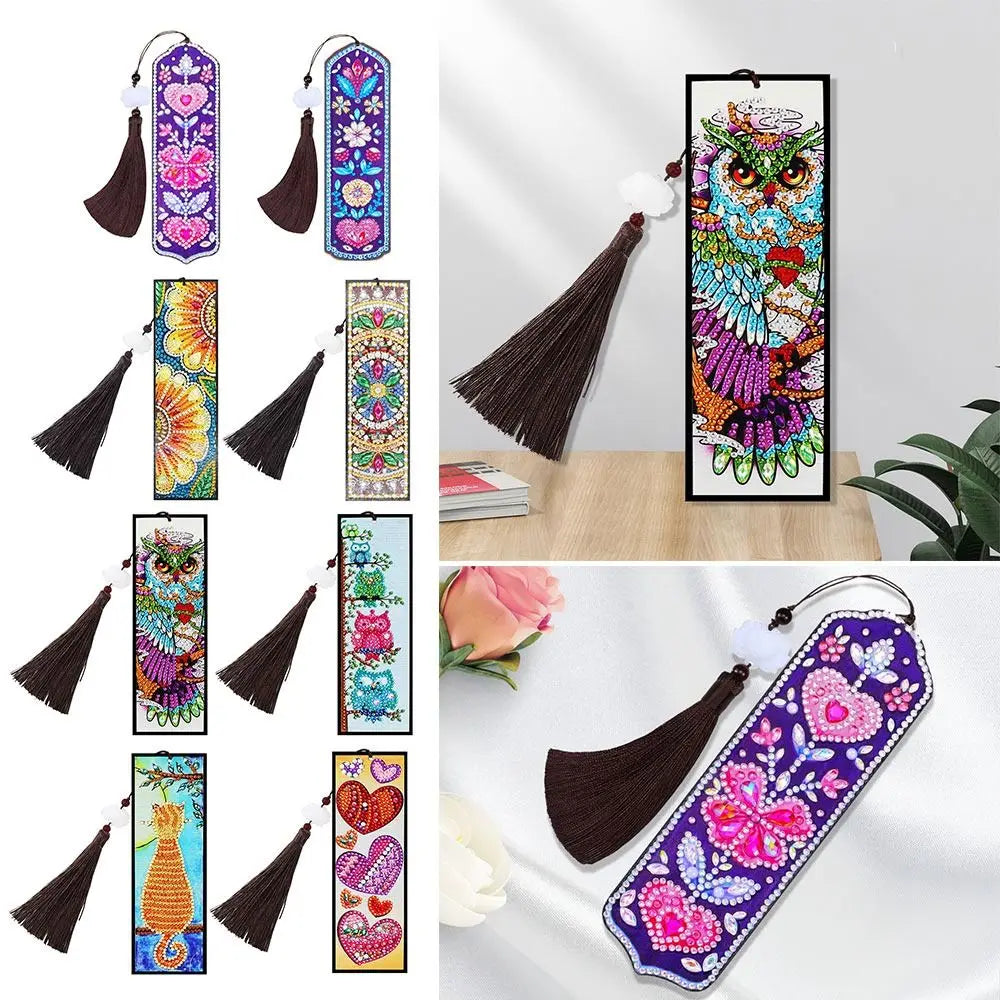 DIY Material Kit Diamond Embroidery Handmade Gifts Art Crafts Kits Tassel Bookmark Diamond Painting Bookmark Book Mark Bookmark