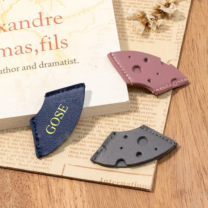 Custom Name Cute Bookmark Cheese Mini Lovely Personalized Gift Student Children Book Page Mark Engrave Letters Paper Marking