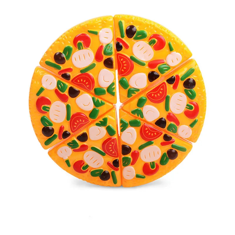 Children Simulation Kitchen Toys Set Pretend Play Fruit Vegetable Pizza Cutting Early Education Toys for Kids Play House Game