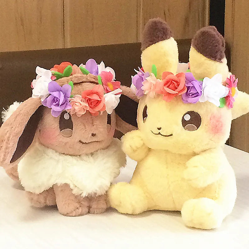 Easter Spring Festival Pikachu Eevee Plush Pokemon Doll Garland decoration Cute Stuffed Toy Kids Children Gift