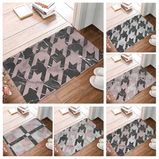 House entrance carpet home doormat entrance room bath mat marbling foot mat bathroom non-slip mat kitchen water absorption mat