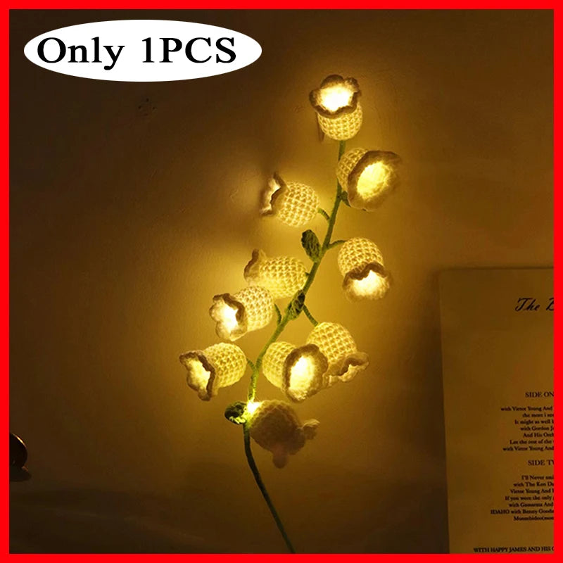 C5 DIY LED Night Lights Lily Of The Valley Garland Fairy String Light Gift Handmade Flower Lamp Home Room Wedding Birthday Decor