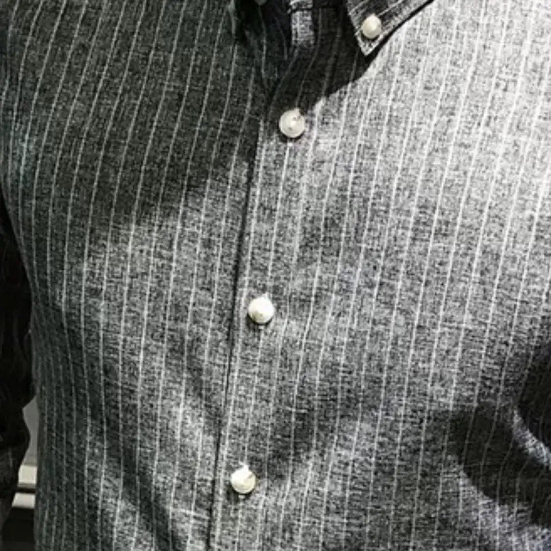 KPOP Fashion Style Harajuku Slim Fit Tops Loose Casual All Match Shirt Korean Style Korean Style Stripe Button Long Sleeve Blusa