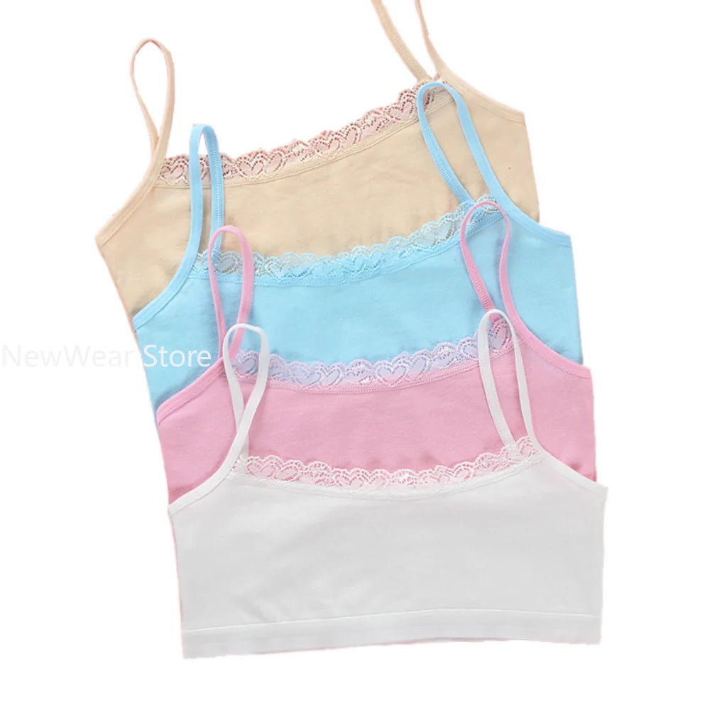 Wireless Kids Training Bras Children Breast Care Girls Bras Cotton Adolescent Girls Underwear Young Child Sports Bras