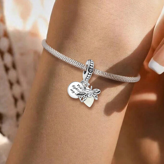 925 Silver Plated Elephant Moon Perfume Heart Firefly Beads Diy Bracelet Necklace Making Gift Of High Quality Fashion Jewelry