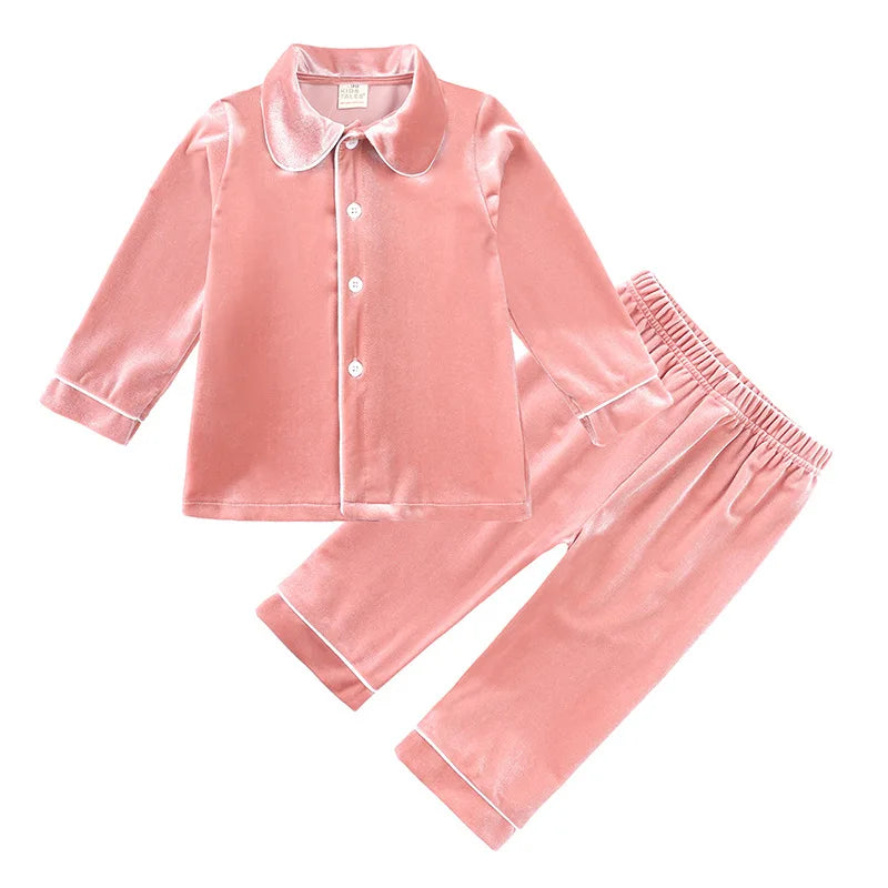 Children Christmas pjs Pajamas Sleepwear Baby Bathrobes Bath Kids Girl Boy Room Dressing Gown Clothing Housecoats Home Nightwear