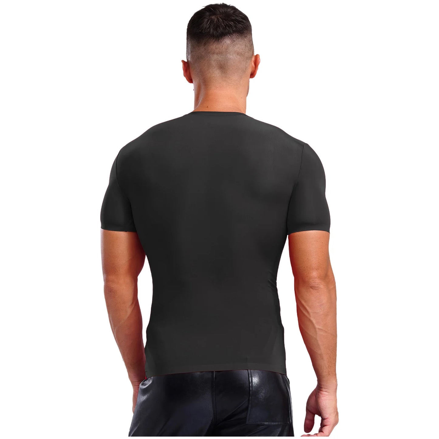 Mens Quick-dry Athletic T-shirt Round Neck Short Sleeve Ice Silk Ultra-thin Blouses Top for Gym Sports Workout Fitness Swimming mon