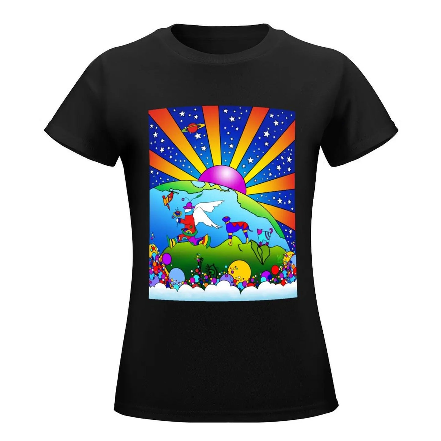 Cosmic Pet World T-Shirt tops clothes plus size tops cute tops Women clothing
