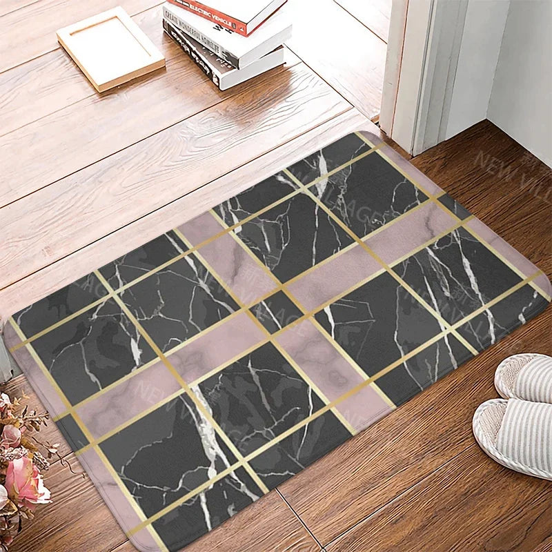 House entrance carpet home doormat entrance room bath mat marbling foot mat bathroom non-slip mat kitchen water absorption mat