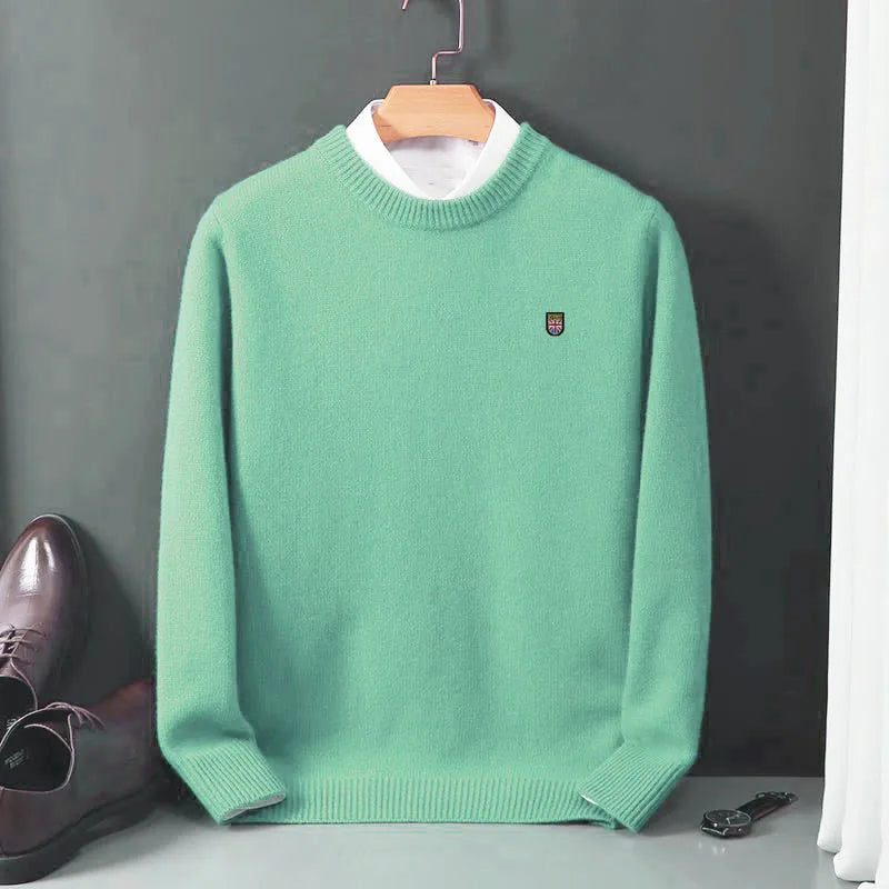 Oversize Cashmere Men Sweater O-Neck Knitted Jumpers Long Sleeve Male Pullover Soft Warm Woolen Korean luxury clothing