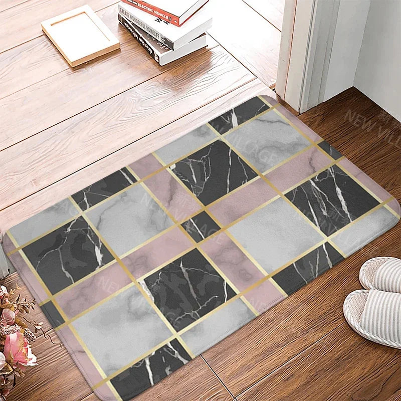 House entrance carpet home doormat entrance room bath mat marbling foot mat bathroom non-slip mat kitchen water absorption mat