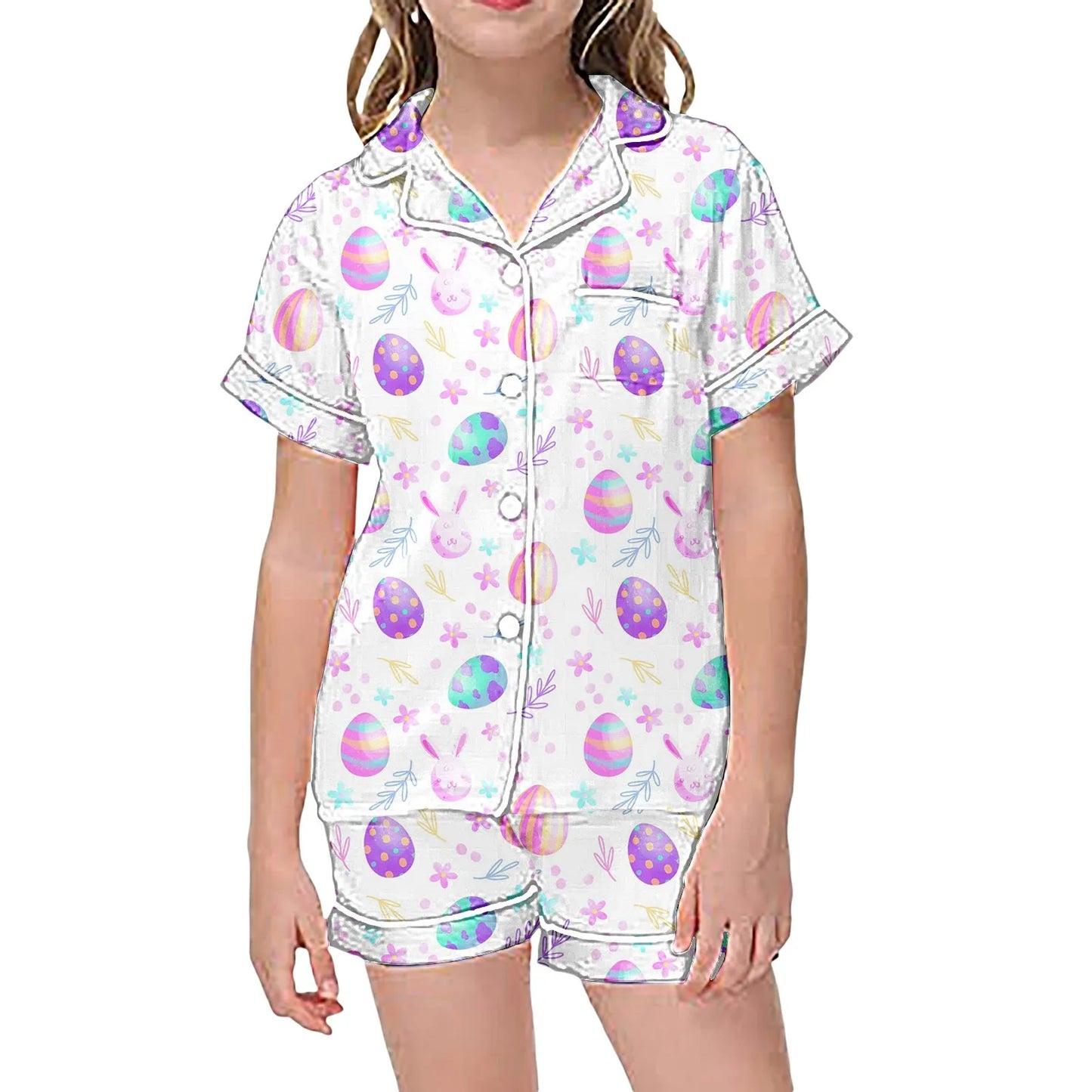 Cute Roller Monkey Print Pajama Short Sleeve Shirt And Shorts Pajama Set Sleepwear 2 Piece Set Pajamas For Kids Children Graphic