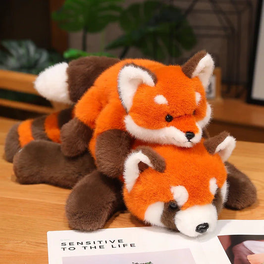 Cute Raccoon Plush Toy Stuffed Animals Fox Soft Doll Pillow Red Panda Toys Birthday Gift for Boys Girls