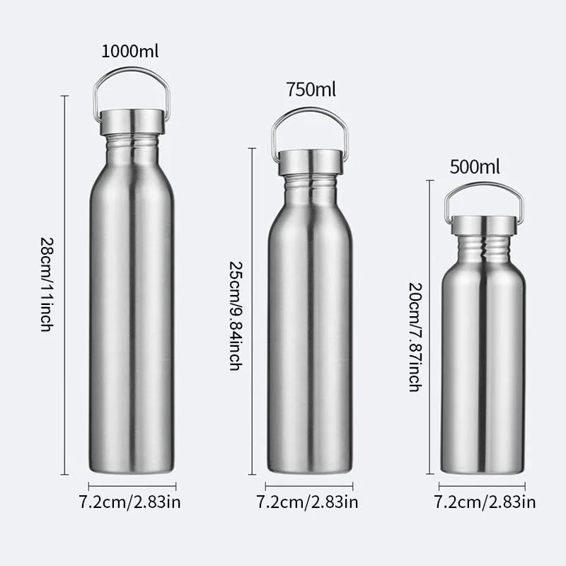 500/750/1000 ml Edelstahl-Wasserflasche mit Strohhalm, Sport-Wasserflasche, Kaltwasserflasche für Fitnessstudio, Radfahren, Wandern, Trinkgeschirr 