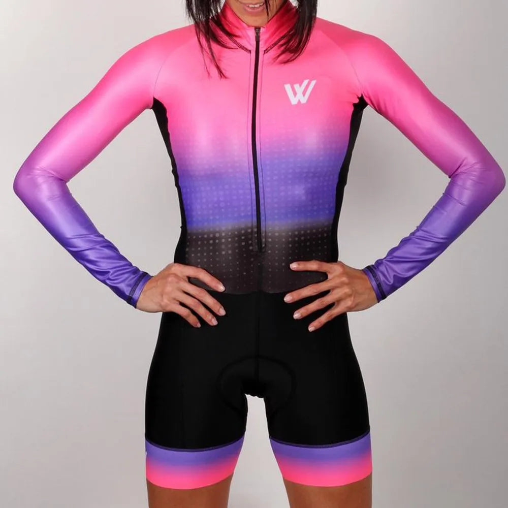 بدلة سباحة صيفية قصيرة الأكمام لركوب الدراجات من Vvsportsdesigns للسيدات، بدلة ركوب الدراجات المخصصة، بدلة Ropa Ciclismo 