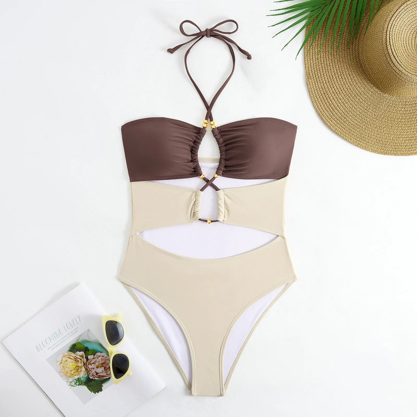 MUOLUX 2025 New High Quality One Piece Swimsuit Hollow Out Push Up Women Bikini Set Swimwear Slimming Bathing Suit Beach Wear
