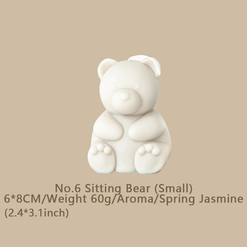 1PC Cute Candles Animals Bear Scented candles Birthday Gifts House Souvenirs decoration