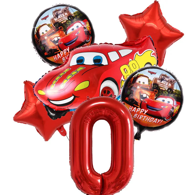 Disney Cars Lightning McQueen 32" Number Balloon Set   Baby Shower Supplies Birthday Party Decorations Kids Toy Gifts Air Globos