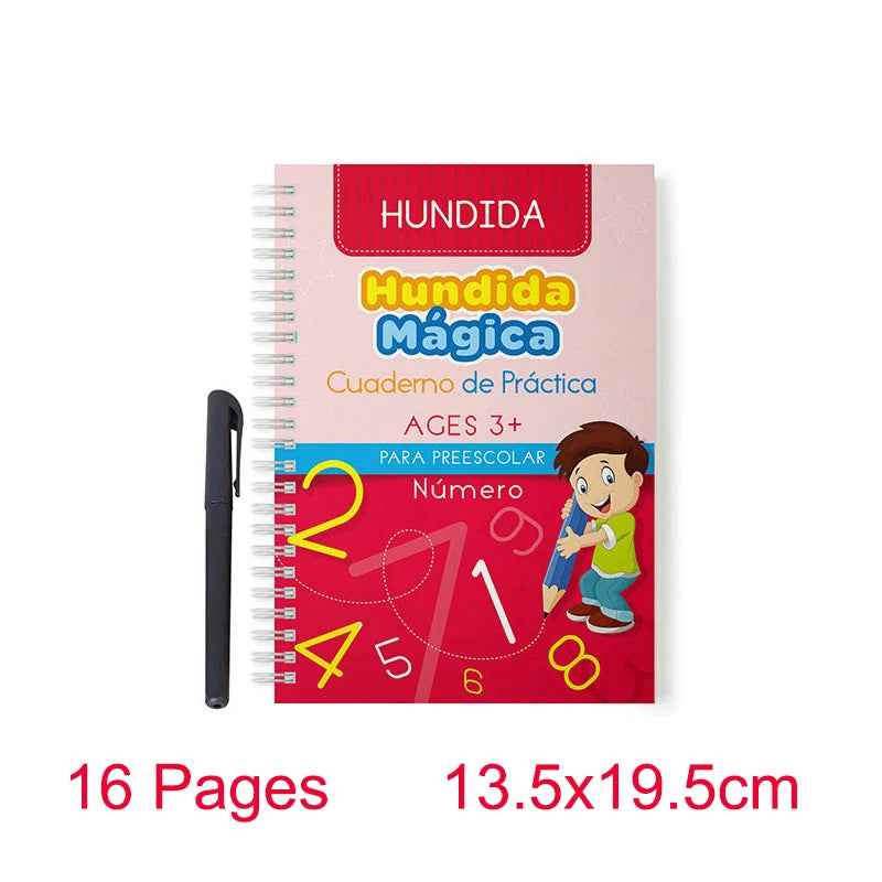 Magic Practice Copybook SANK Reusable Arabic for Kid Writing Groove Arabic Alphabet Wordpad Kids Word Calligraphy