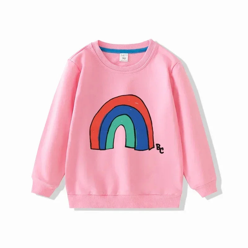 Kids Sweatshirts 2024 Autumn Girls Clothing Cartoon Baby Pullover Boys hoodies Terry Children Top Tees Outfits