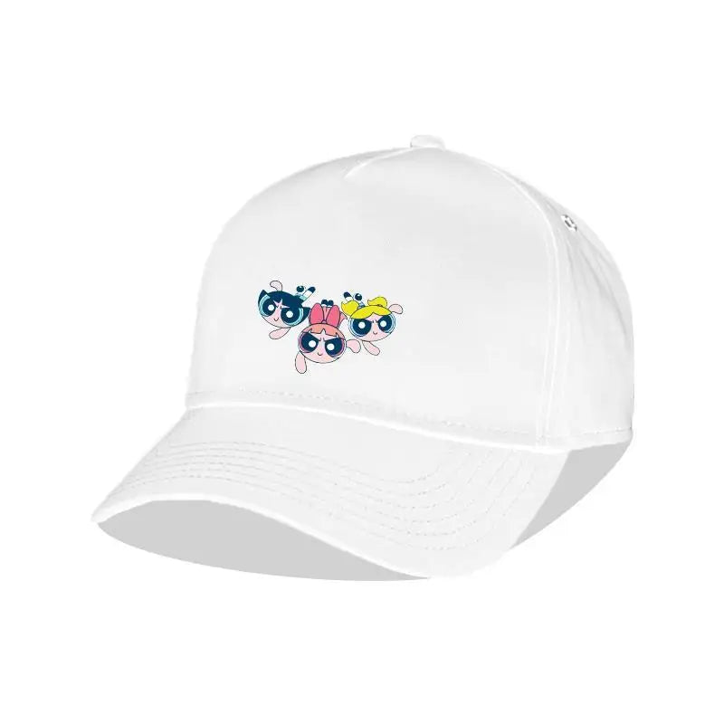 Powerpuff Girls Anime Women's Outdoor Hat Kawaii Fashion Summer Sun Protection Baseball Cap Adjustable Men's Classic Hip Hop Hat