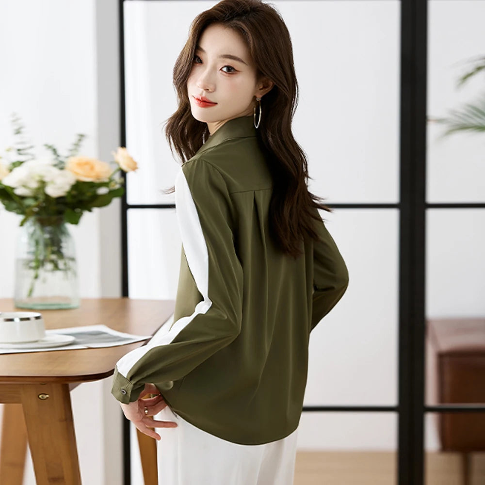 Women's Shirt Long Sleeve Fashion Woman Blouse 2024  Casual Female Chiffon Shirts and Blouse Basic Ladies Tops OL Women Clothing