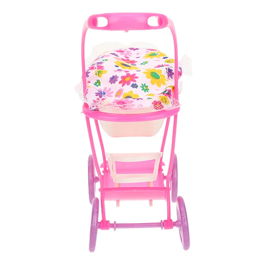 Baby Stroller Realistic Model Toy for Dolls Toddler Plastic Tabletop Decor
