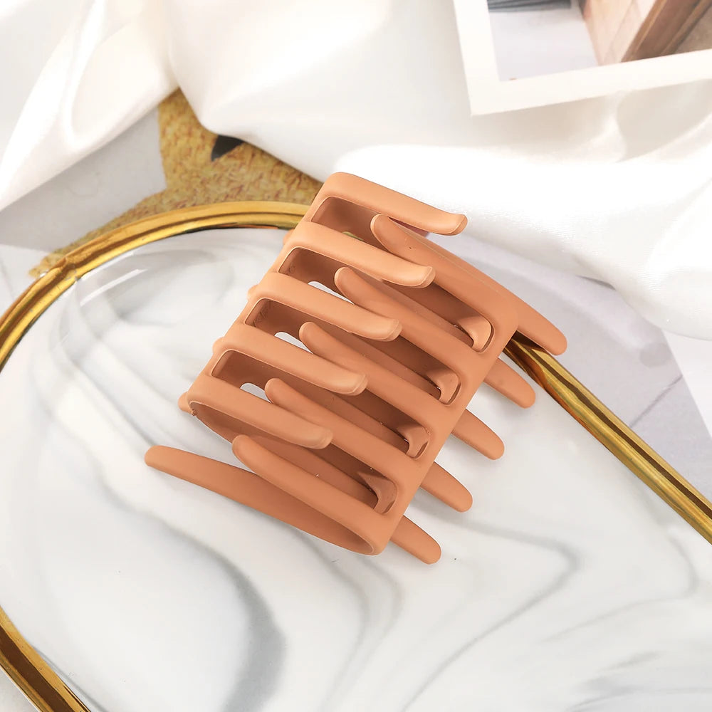 AWAYTR Vintage Frosted Hair Clips Comb Clamp Tooth Hairpin Handmade Girl Hair Accessories Festival Gift Valentine Headwear