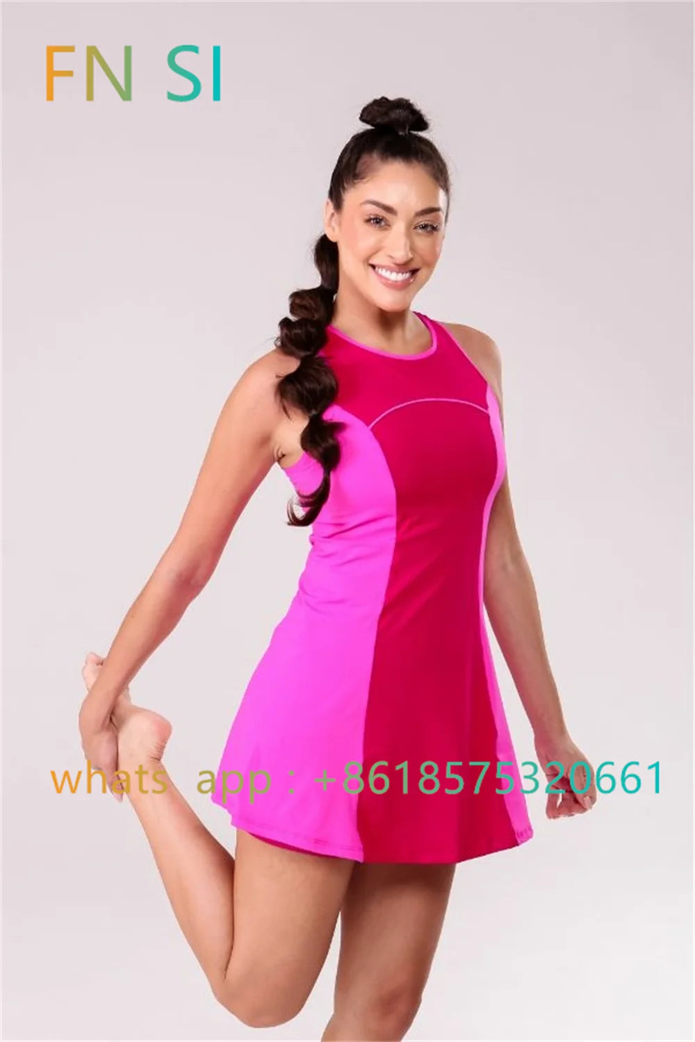 FN SI beach tennis dress Fashion Golf Dress Set with Shorts for Women Casual Badminton Tennis Dresses Outdoor Fitness Sportswear