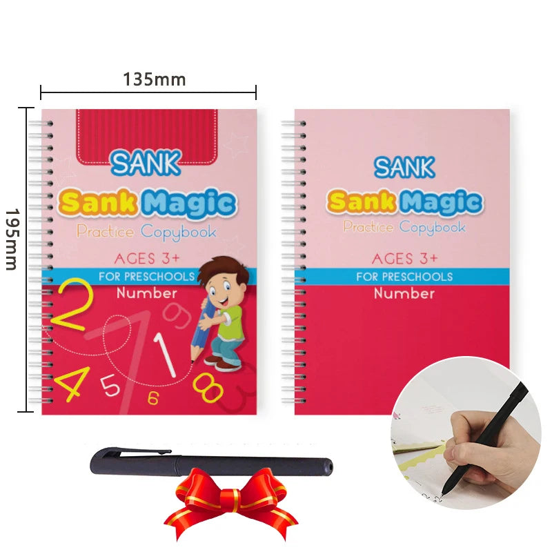 Magic Practice Copybook SANK Reusable Arabic for Kid Writing Groove Arabic Alphabet Wordpad Kids Word Calligraphy