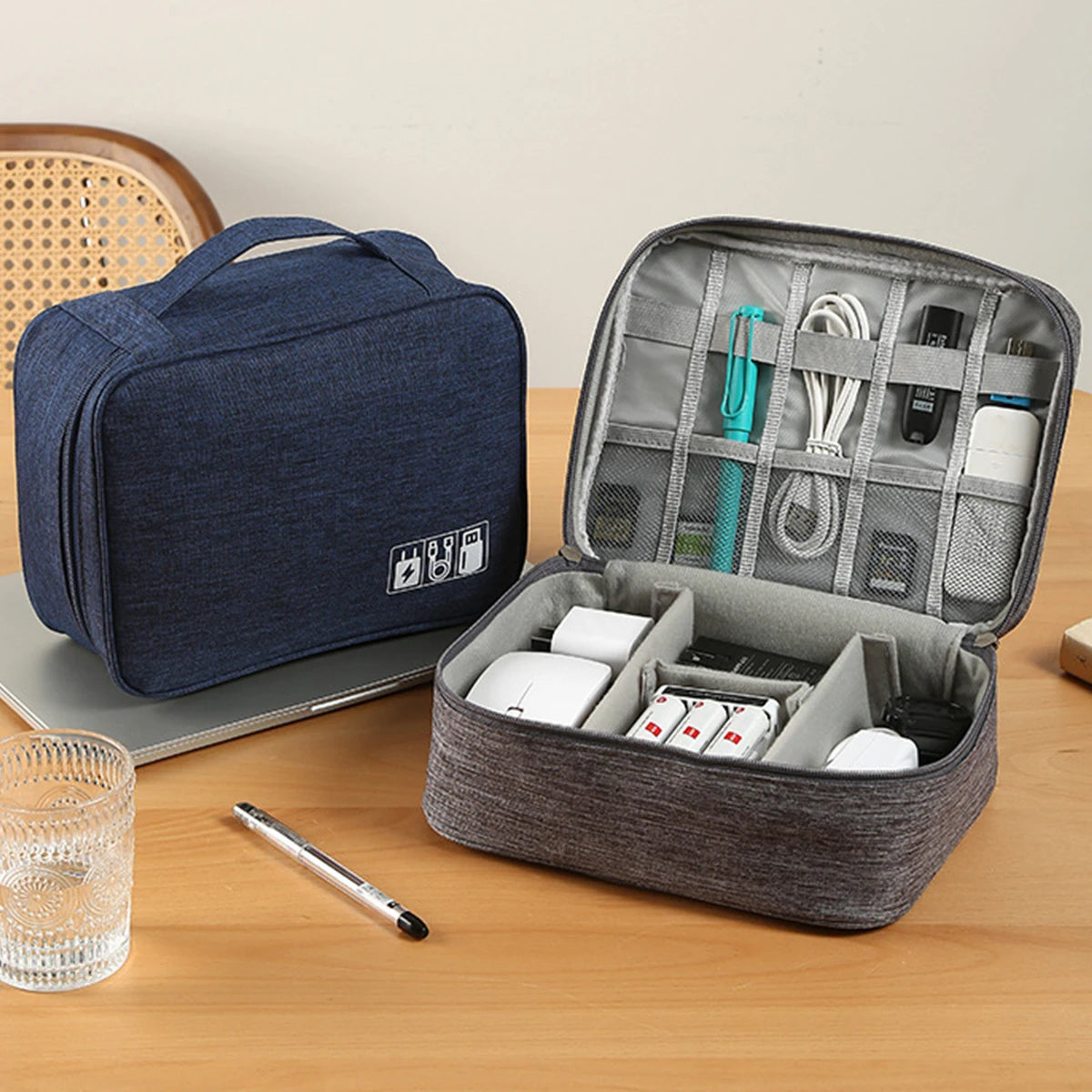 Kabel-Aufbewahrungstasche, wasserdicht, digitaler elektronischer Organizer, tragbar, USB-Datenleitung, Ladegerät, Stecker, Aufbewahrungstasche, Reisekabel-ll 