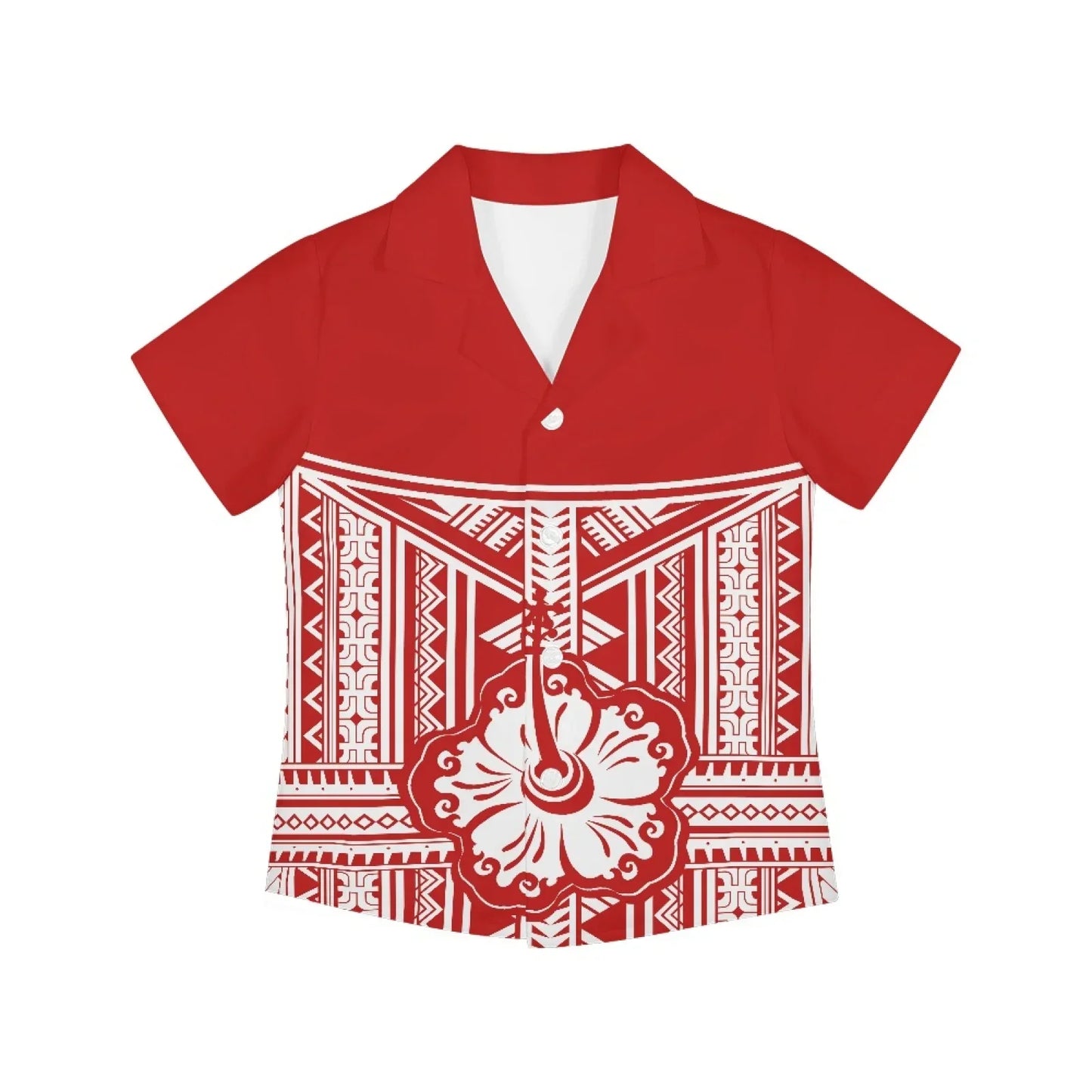 Polynesian Tribal Fijian Totem Tattoo Fiji Prints Children Shirts Fashion Short-sleeved Boys Shirts For Kids Blouses