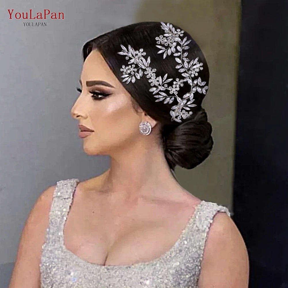 YouLaPan Bridal Rhinestone Hairpin Fashion Woman Wedding Hairpiece Handmade Crystal Hair Accessories Bride Headwear HP271