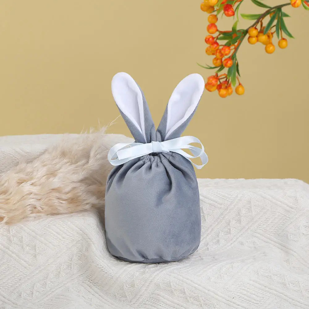 Easter Bunny Rabbit Bags Ears Velvet Bag Gift Bag Candy Packaging Box Wedding Party 2025 Easter Decoration