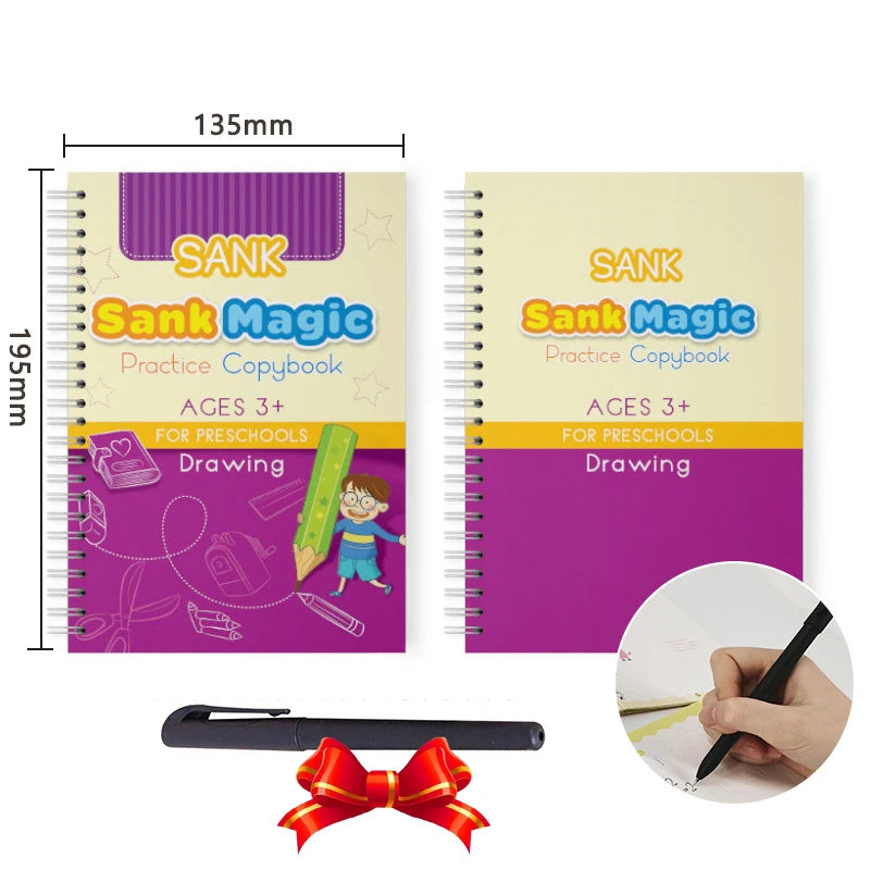 Magic Practice Copybook SANK Reusable Arabic for Kid Writing Groove Arabic Alphabet Wordpad Kids Word Calligraphy