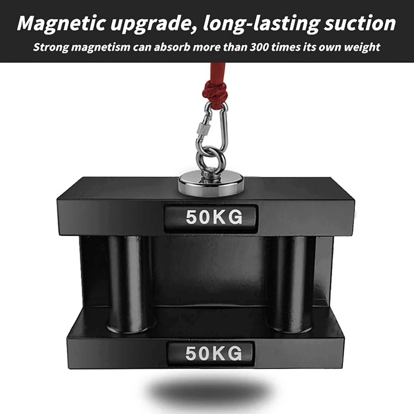 Starker Magnet mit Haken, rund, Neodym-Erdmagnet, Aufhängerhaken für Kühlschrank, Werkzeugkasten 