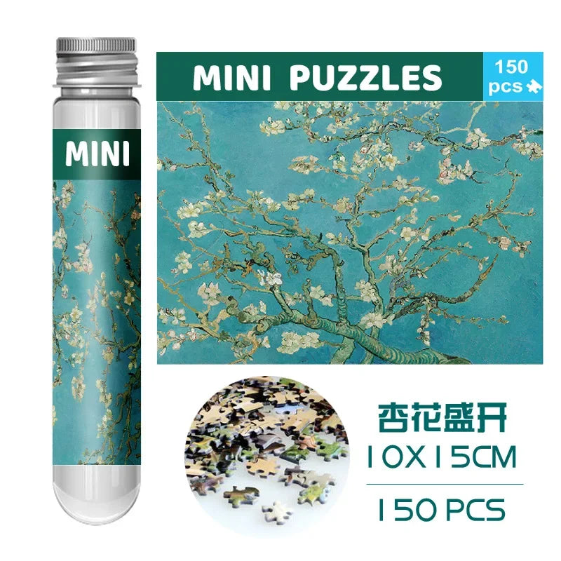 150pc Mini Test Tube Puzzle Pieces Micro Jigsaw Test Tube Tiny Puzzle Challenging Children Creative Puzzle Game Gifts
