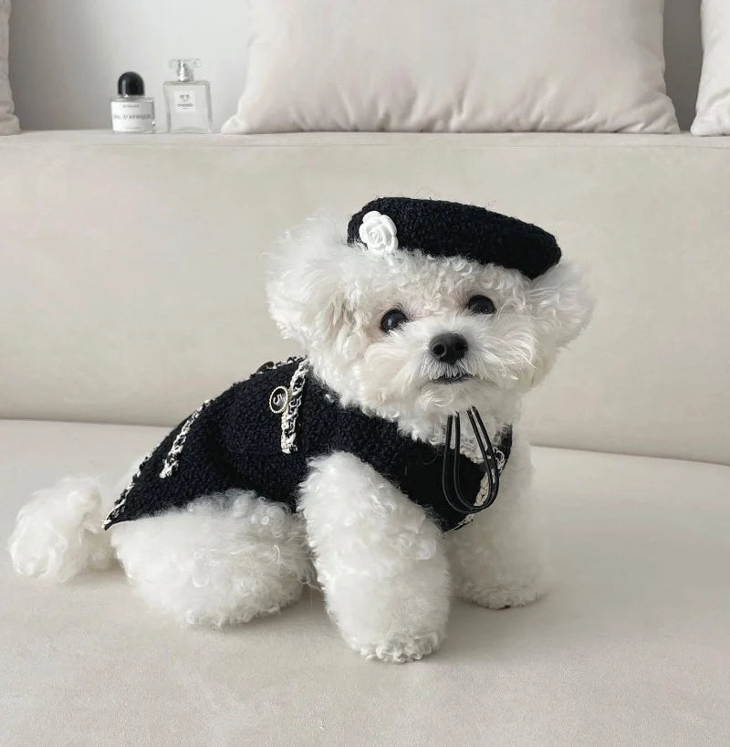 Only Hat Elegant Lady Knitted Hat Dog Outfit Cat Accessories Dog Hat Katten Accessories