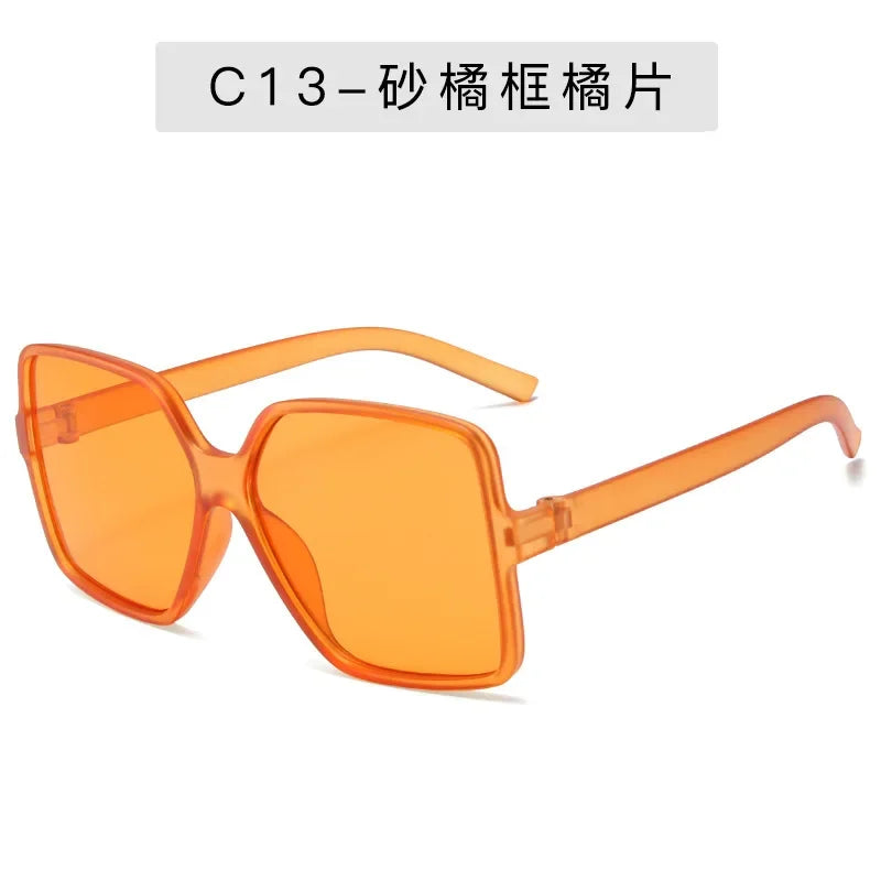 2025 Fashion Women Oversize Sunglasses Gradient Plastic Brand Designer Female Sun Glasses