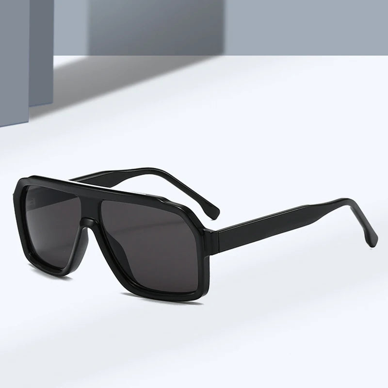 SO&EI Retro Men Pilot Sunglasses Fashion Gradient Women Luxury Shades UV400 Outdoor Driving Square Sun Glasses