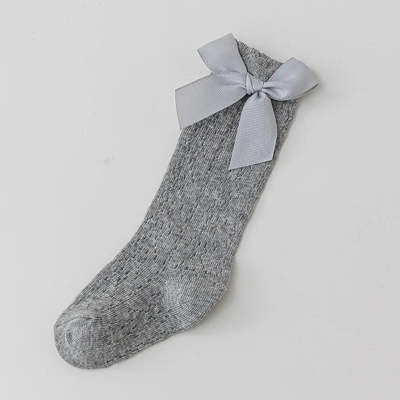 Baby Stuff Children Socks 0-3y Female Infant Summer Thin Mesh Breathable Newborn Knee High Cotton Socks Accessories Kids Clothes