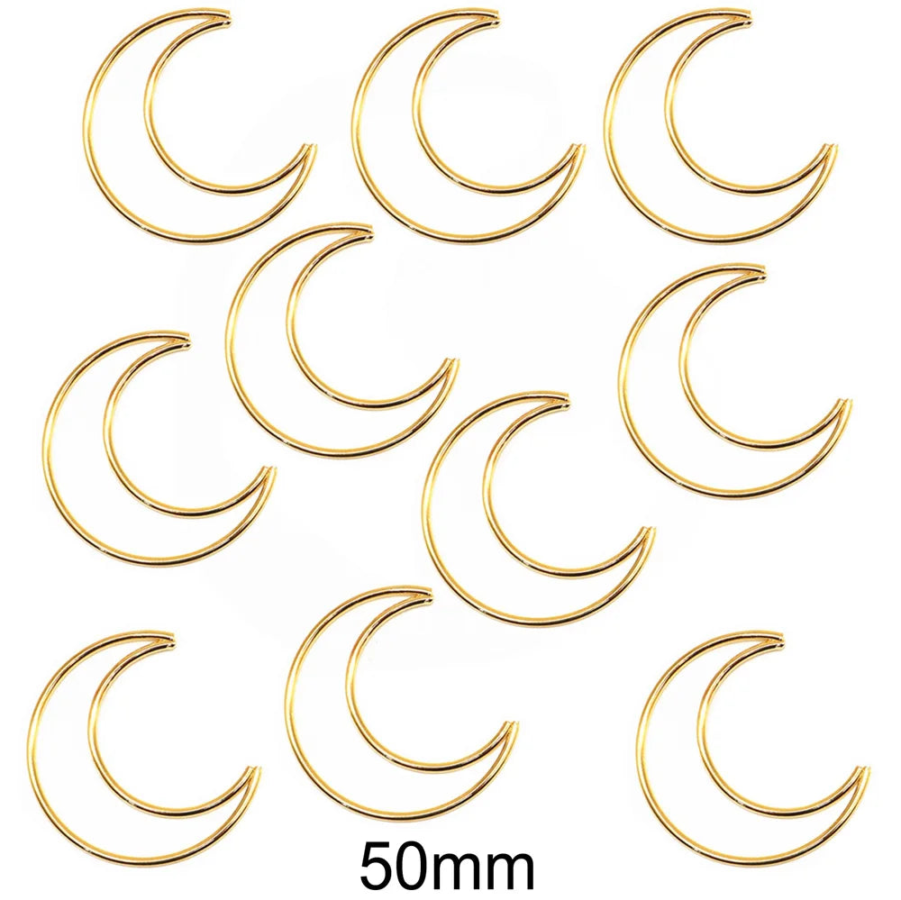 10pcs/5pcs Ramadan Gold ColorMetal Dream Catcher Dreamcatcher Ring Macrame Craft Hoop DIY Wedding Wind Chime Hanging Decorations