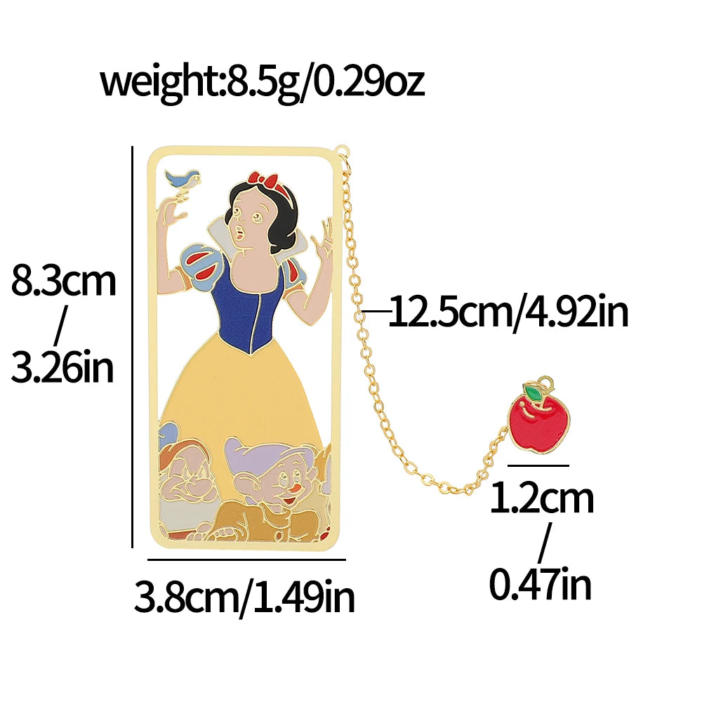 Disney Snow White Princeses Bookmark for Book Lover Gifts Creative Book Mark for Women Girl Fans Reading Supplies Collection