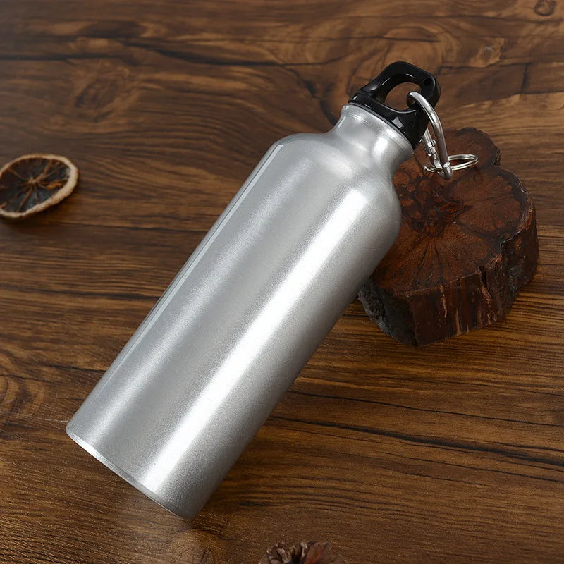Outdoor-Sport Aluminium Wasserflasche Tragbarer Wasserbecher Bergsteigen Schnalle Kleine Öffnung Einschichtbecher 