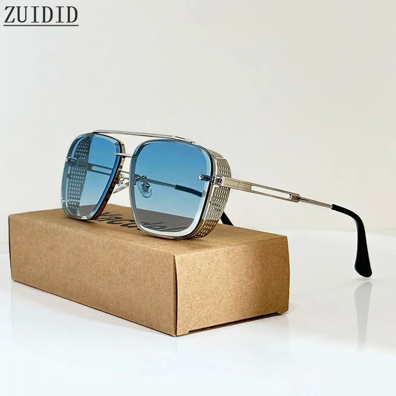 2025 Steampunk Sunglasses For Men Retro Square Punk Sunglasses Women Trendy Luxury Fashion Glasses Gafas De Sol Hombre Zonnebril